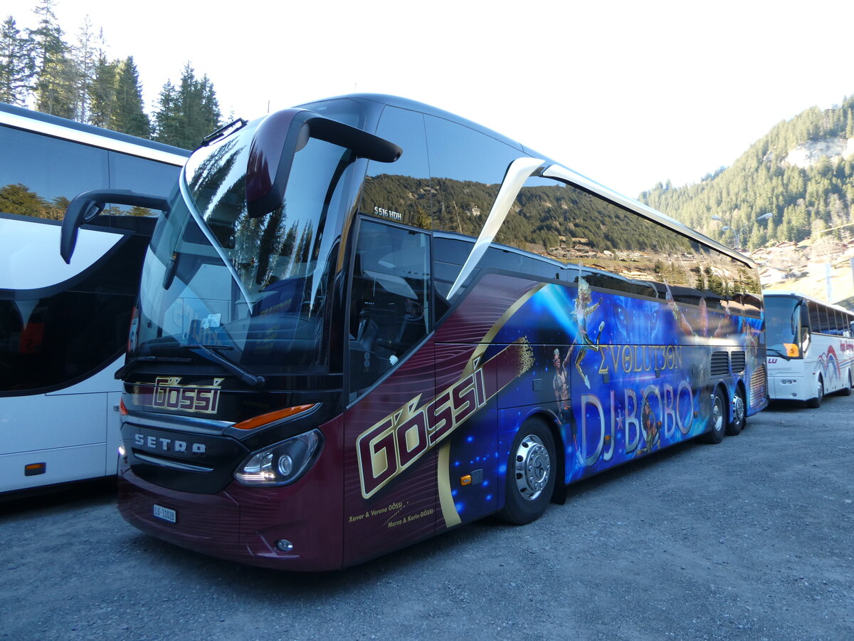 (244'748) - G�ssi, Horw - LU 31'028 - Setra am 7. Januar 2023 in Adelboden, ASB