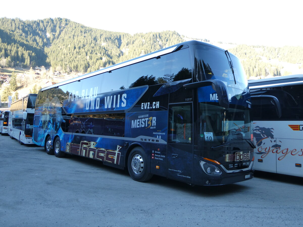 (244'752) - G�ssi, Horw - LU 15'116 - Setra am 7. Januar 2023 in Adelboden, ASB