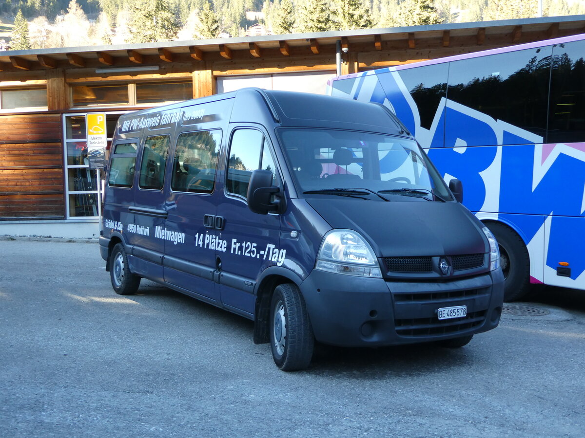 (244'775) - Gr�del, Huttwil - BE 485'578 - Opel am 7. Januar 2023 in Adelboden, ASB
