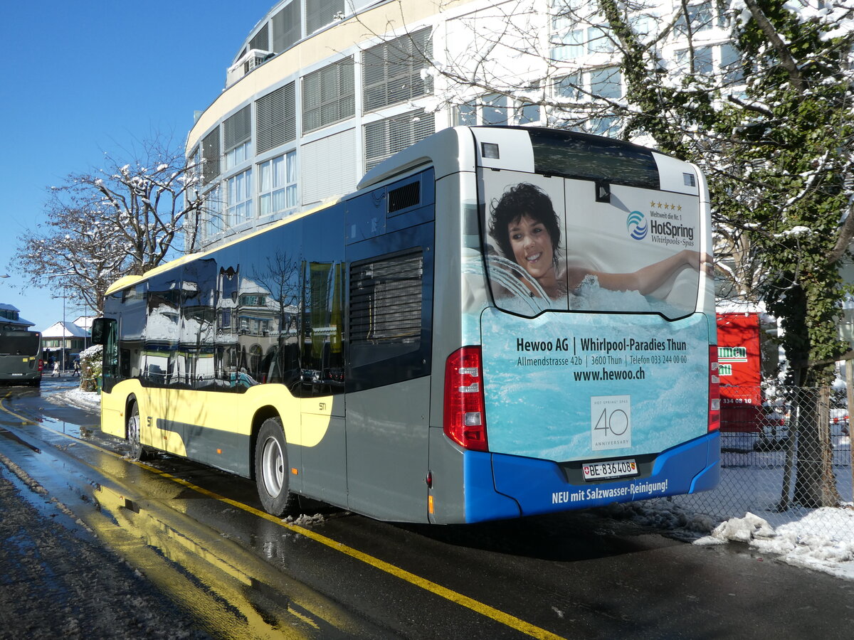 (245'196) - STI Thun - Nr. 408/BE 836'408 - Mercedes am 19. Januar 2023 bei der Schiffl�ndte Thun