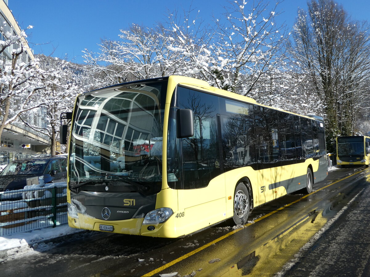 (245'197) - STI Thun - Nr. 408/BE 836'408 - Mercedes am 19. Januar 2023 bei der Schiffl�ndte Thun
