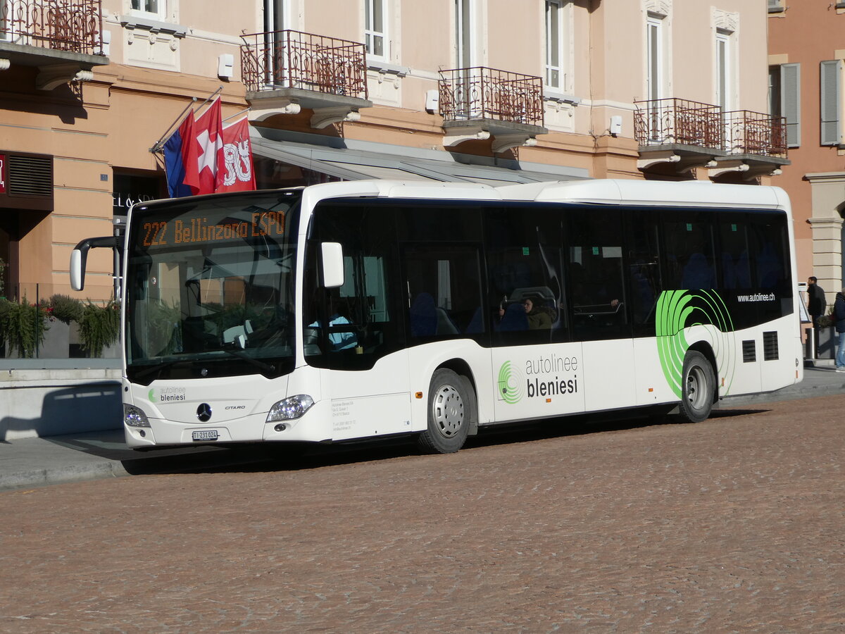 (245'912) - ABl Biasca - Nr. 24/TI 231'024/PID 12'005 - Mercedes am 7. Februar 2023 beim Bahnhof Bellinzona