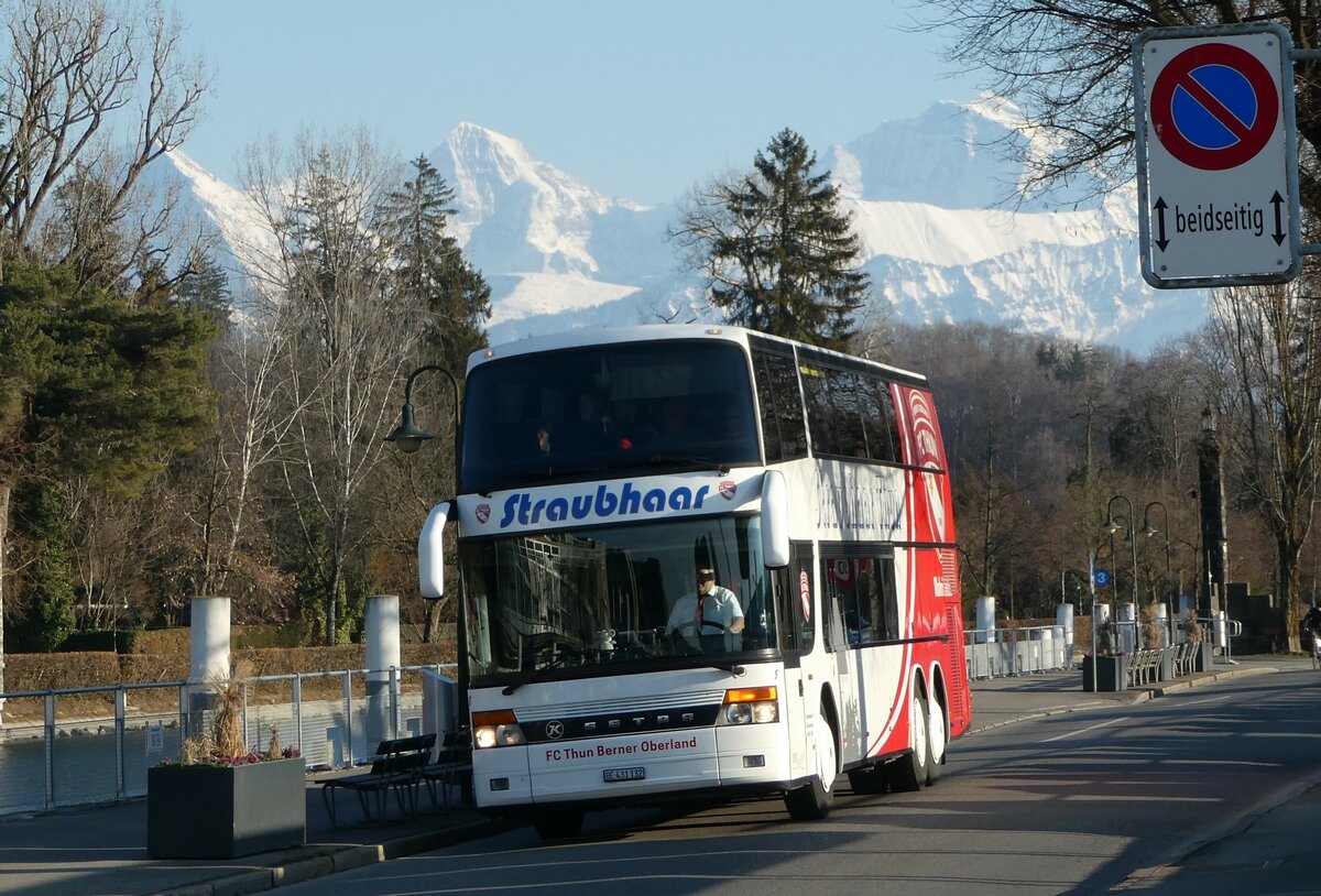 (245'994) - Straubhaar, Thun - Nr. 5/BE 431'132 - Setra am 10. Februar 2023 bei der Schiffl�ndte Thun