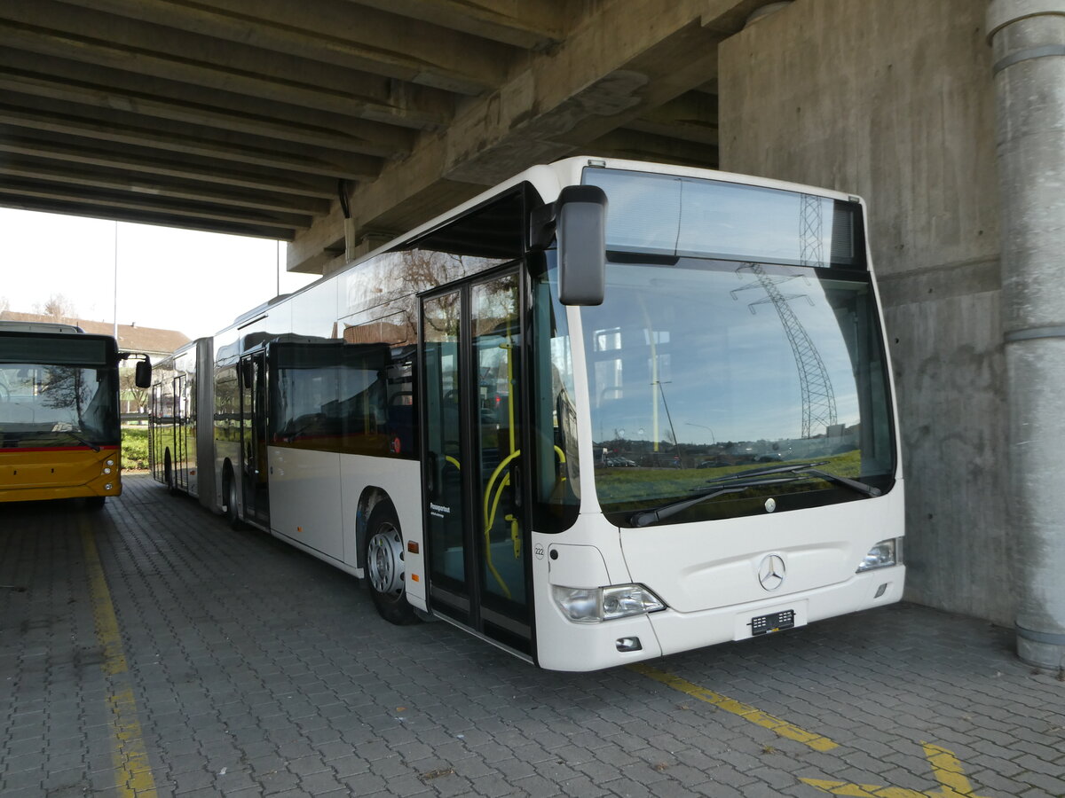 (246'288) - Interbus, Yverdon - Nr. 222 - Mercedes (ex VBL Luzern Nr. 161) am 18. Februar 2023 in Kerzers, Murtenstrasse
