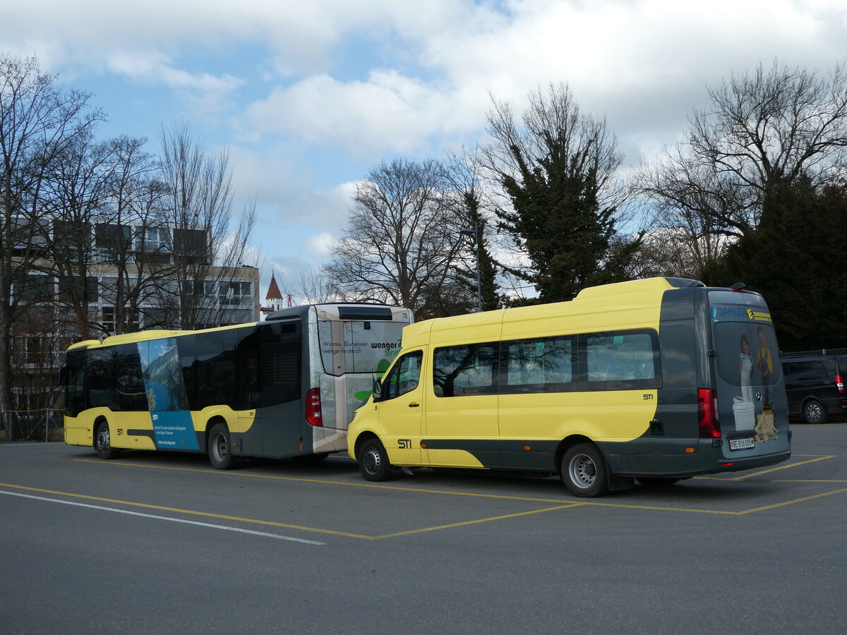 (246'380) - STI Thun - Nr. 5/BE 816'005 - Mercedes am 23. Februar 2023 bei der Schiffl�ndte Thun