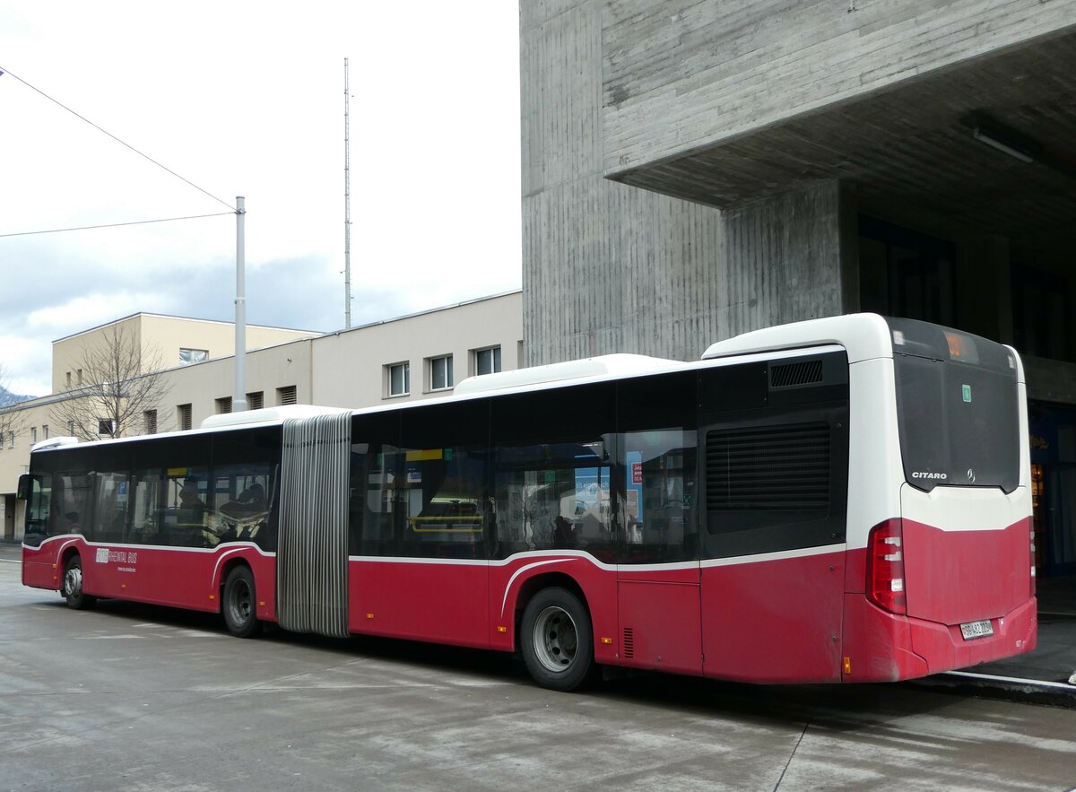 (246'989) - RTB Altst�tten - Nr. 927/SG 482'223 - Mercedes (ex Wiener Linien, A-Wien Nr. 8739) am 9. M�rz 2023 beim Bahnhof Buchs