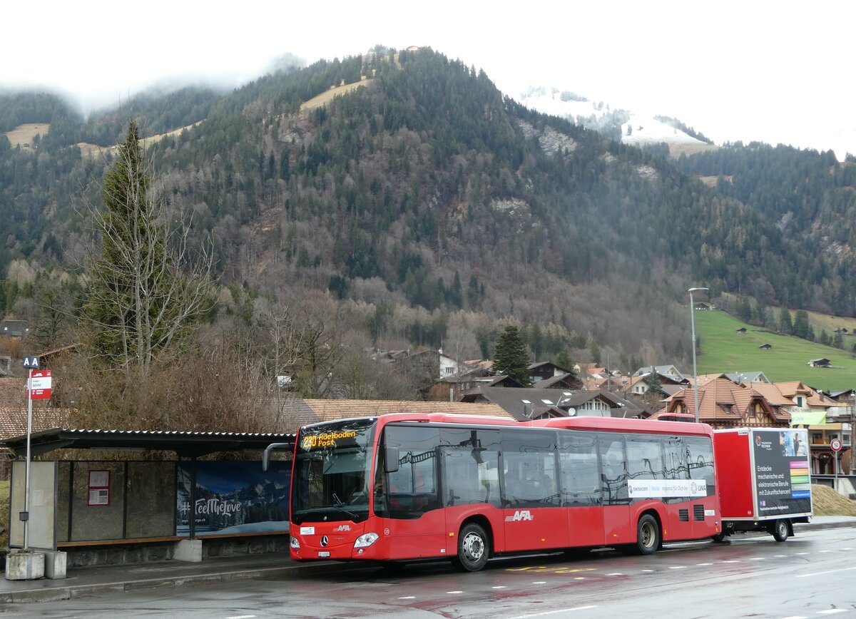 (247'215) - AFA Adelboden - Nr. 28/BE 43'089 - Mercedes am 14. M�rz 2023 beim Bahnhof Frutigen