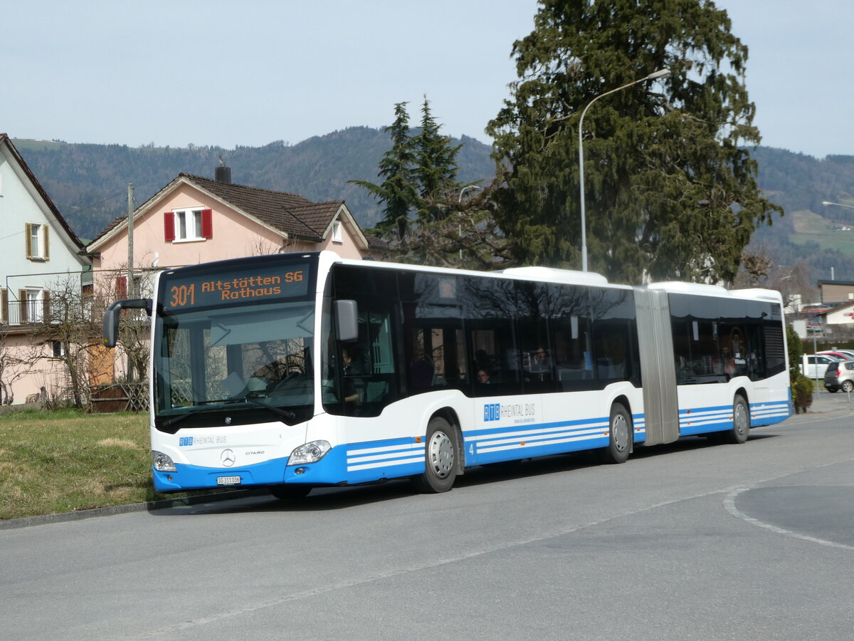 (247'319) - RTB Altst�tten - Nr. 4/SG 311'036 - Mercedes am 17. M�rz 2023 beim Bahnhof Altst�tten