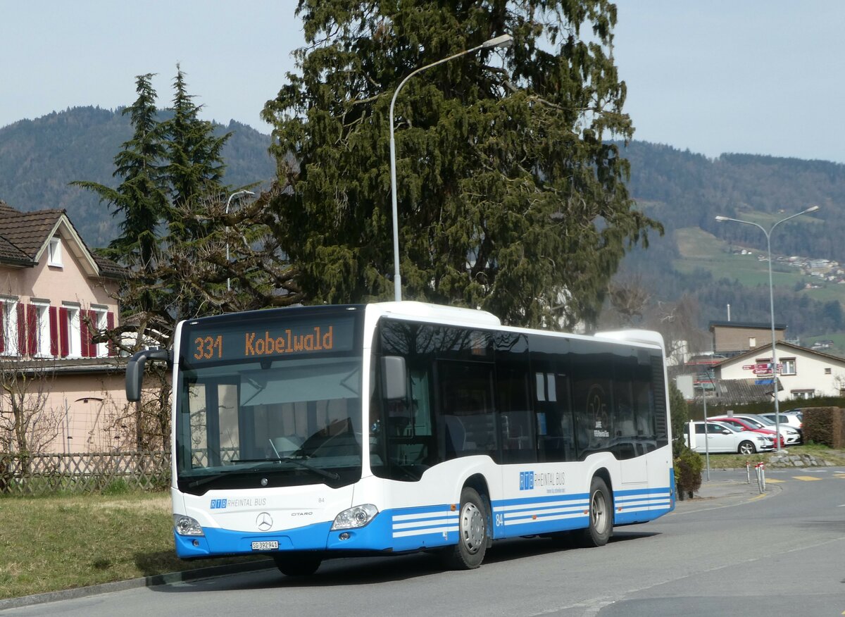 (247'321) - RTB Altst�tten - Nr. 84/SG 392'941 - Mercedes am 17. M�rz 2023 beim Bahnhof Altst�tten
