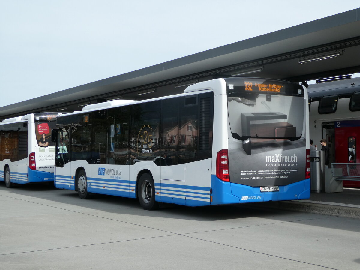 (247'331) - RTB Altst�tten - Nr. 83/SG 392'940 - Mercedes am 17. M�rz 2023 beim Bahnhof Altst�tten