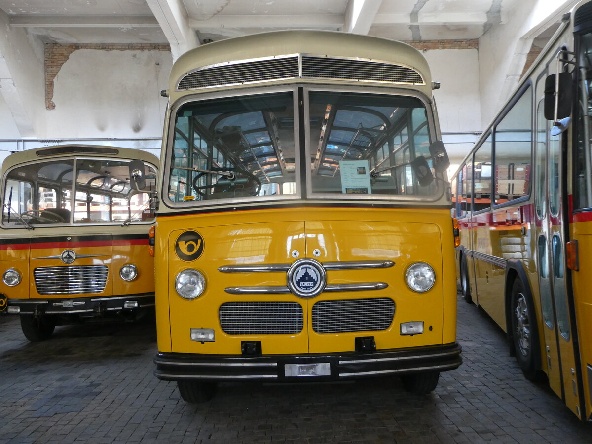 (247'374) - Oldtimer Club Saurer, Arbon - Saurer/Saurer (ex Ryffel, Z�rich; ex M+79'500; ex P 24'136; ex P 21'736) am 17. M�rz 2023 in Arbon, Saurermuseum Depot