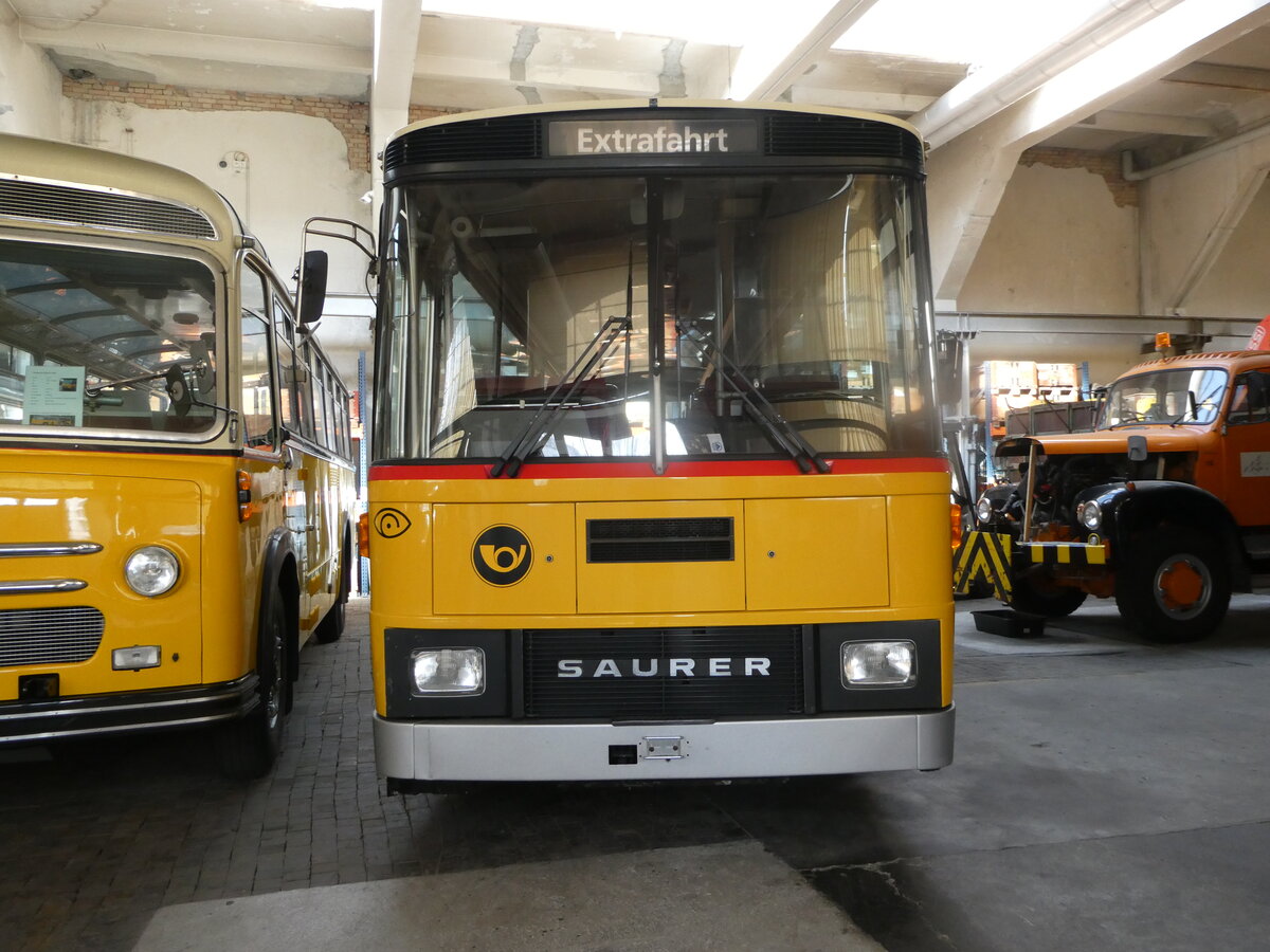 (247'375) - Oldtimer Club Saurer, Arbon - Saurer/T�scher (ex Schwizer, Goldach Nr. 2) am 17. M�rz 2023 in Arbon, Saurermuseum Depot