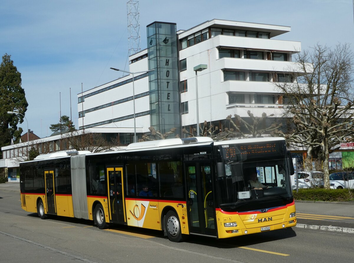 (247'380) - Eurobus, Arbon - Nr. 9/TG 67'500/PID 10'800 - MAN am 17. M�rz 2023 beim Bahnhof Arbon