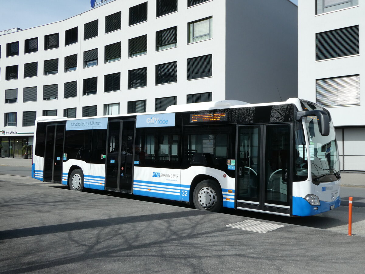 (247'483) - RTB Altst�tten - Nr. 32/SG 309'276 - Mercedes am 21. M�rz 2023 beim Bahnhof Sargans