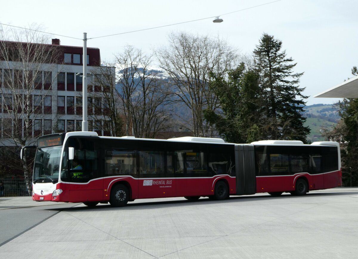 (247'496) - RTB Altst�tten - Nr. 927/SG 482'223 - Mercedes (ex Wiener Linien, A-Wien Nr. 8739) am 21. M�rz 2023 beim Bahnhof Buchs