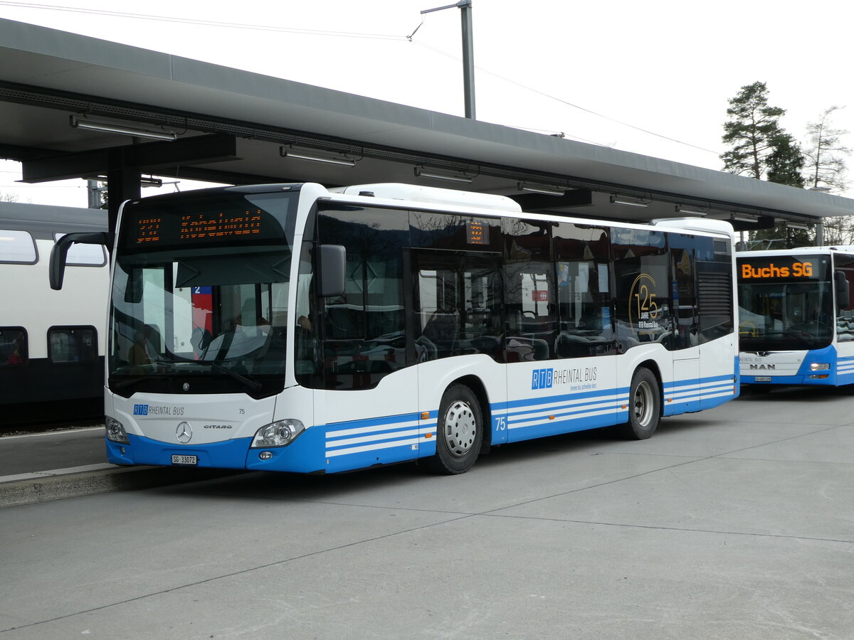 (247'517) - RTB Altst�tten - Nr. 75/SG 33'072 - Mercedes am 21. M�rz 2023 beim Bahnhof Altst�tten
