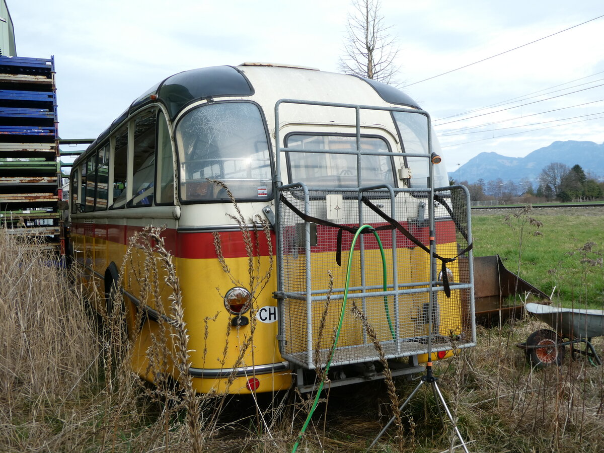 (247'531) - Kobelt, Marbach - FBW/Eggli (ex Gm�nder, Weissbad; ex P 24'024; ex P 21'524) am 21. M�rz 2023 in Marbach, Kobelt Nutzfahrzeuge