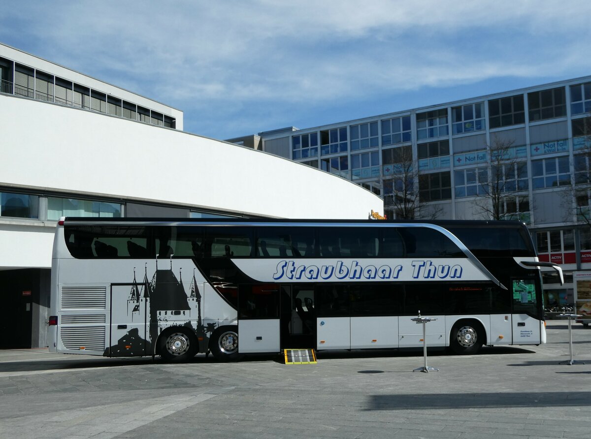 (247'557) - Straubhaar, Thun - Nr. 3/BE 206'633 - Setra am 22. M�rz 2023 in Thun, Aarefeldplatz