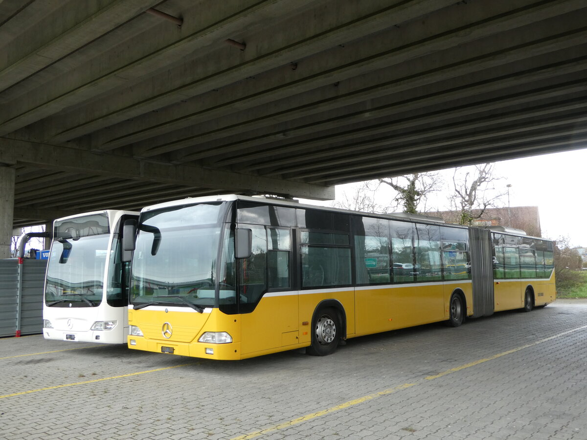 (247'693) - Interbus, Yverdon - Nr. 205 - Mercedes (ex Twerenbold, Baden Nr. 19; ex Steffen, Remetschwil Nr. 95; ex PostAuto Nordschweiz PID 3900) am 25. M�rz 2023 in Kerzers, Murtenstrasse