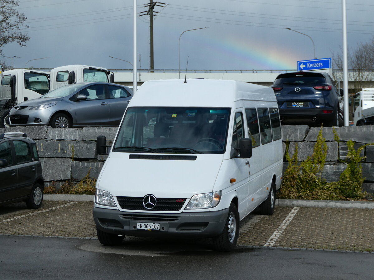 (247'724) - Interbus, Kerzers - FR 366'107 - Mercedes am 25. M�rz 2023 in Kerzers, Interbus