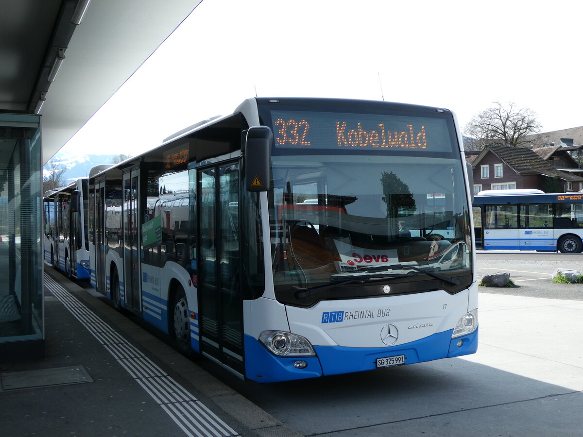 (247'793) - RTB Altst�tten - Nr. 77/SG 325'991 - Mercedes am 28. M�rz 2023 beim Bahnhof Altst�tten