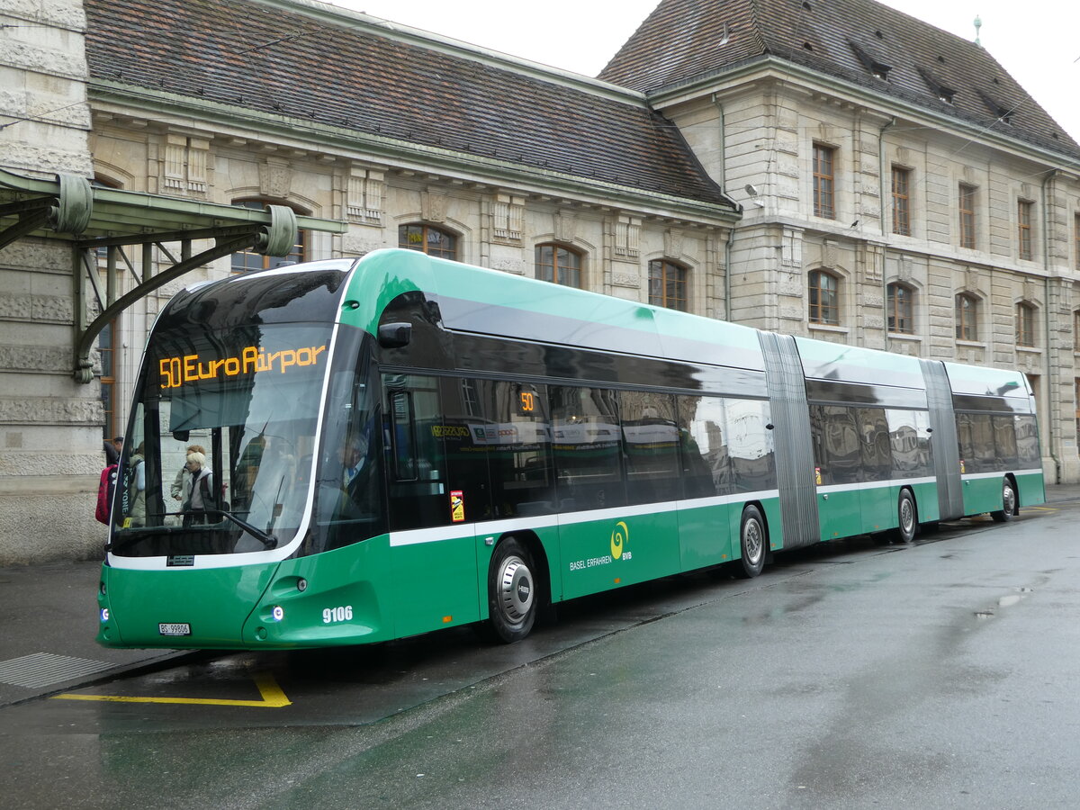 (247'857) - BVB Basel - Nr. 9106/BS 99'806 - Hess am 30. M�rz 2023 beim Bahnhof Basel