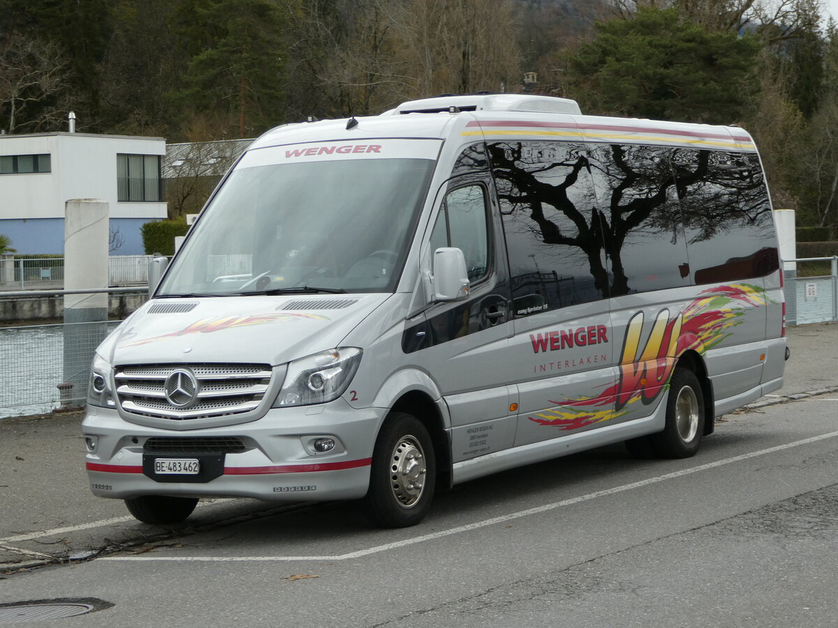 (247'919) - Wenger, Interlaken - Nr. 2/BE 483'462 - Mercedes am 1. April 2023 bei der Schiffl�ndte Thun