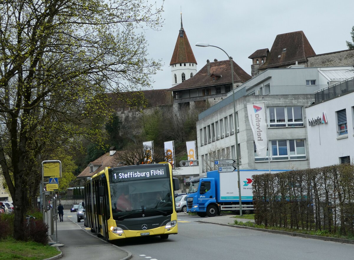 (247'993) - STI Thun - Nr. 714/BE 427'714 - Mercedes am 3. April 2023 in Thun, Spital (prov. Haltestelle f�r Berntor) 