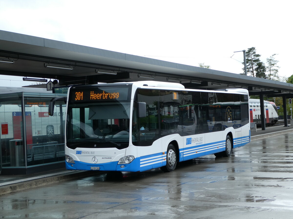 (249'094) - RTB Altst�tten - Nr. 31/SG 309'368 - Mercedes am 25. April 2023 beim Bahnhof Altst�tten