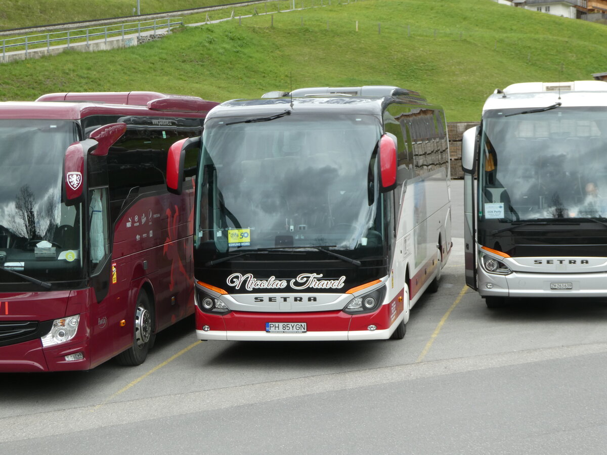 (249'195) - Aus Rum�nien: Nicolae Travel, Ploiesti - PH 85 YGN - Setra am 28. April 2023 in Grindelwald, Grund