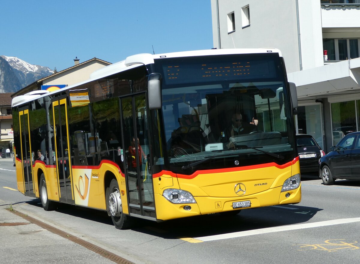 (249'480) - PostAuto Bern - BE 653'385/PID 11'683 - Mercedes am 3. Mai 2023 in Spiez, L�tschbergplatz