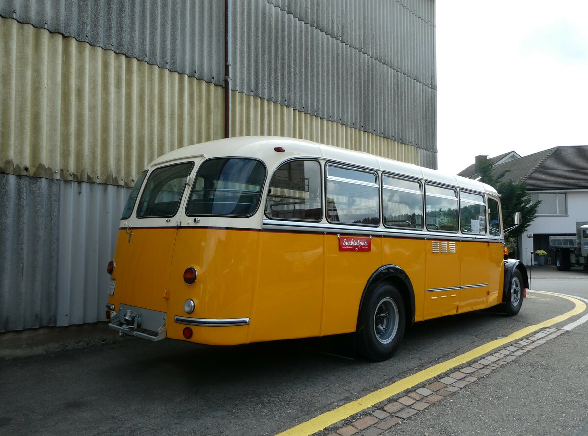 (249'711) - Bl�chlinger, Endingen - AG 69'937 - Saurer/T�scher (ex Dubach, Walde; ex Spescha, Aniast) am 6. Mai 2023 in Attikon, Wegm�ller