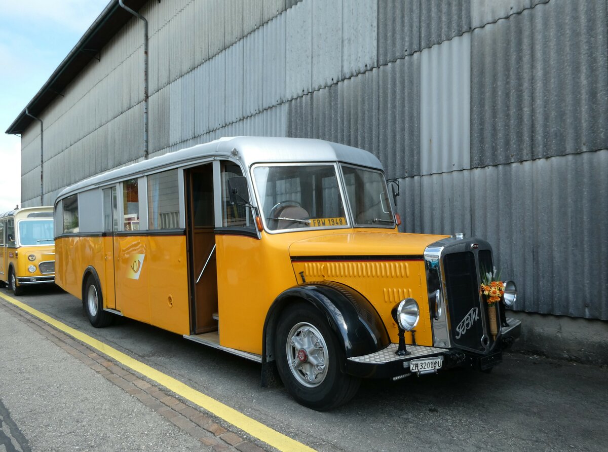 (249'714) - Kuser, Buch am Irchel - ZH 32'016 U - FBW/T�scher (ex Badertscher, Winterthur; ex P 24'574; ex P 1394) am 6. Mai 2023 in Attikon, Wegm�ller