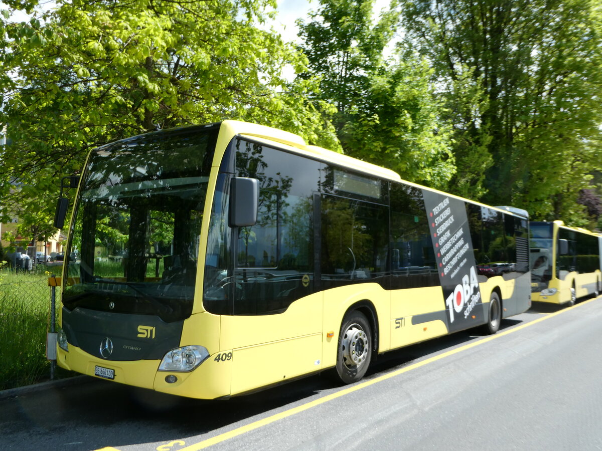 (250'026) - STI Thun - Nr. 409/BE 866'409 - Mercedes am 15. Mai 2023 bei der Schiffl�ndte Thun