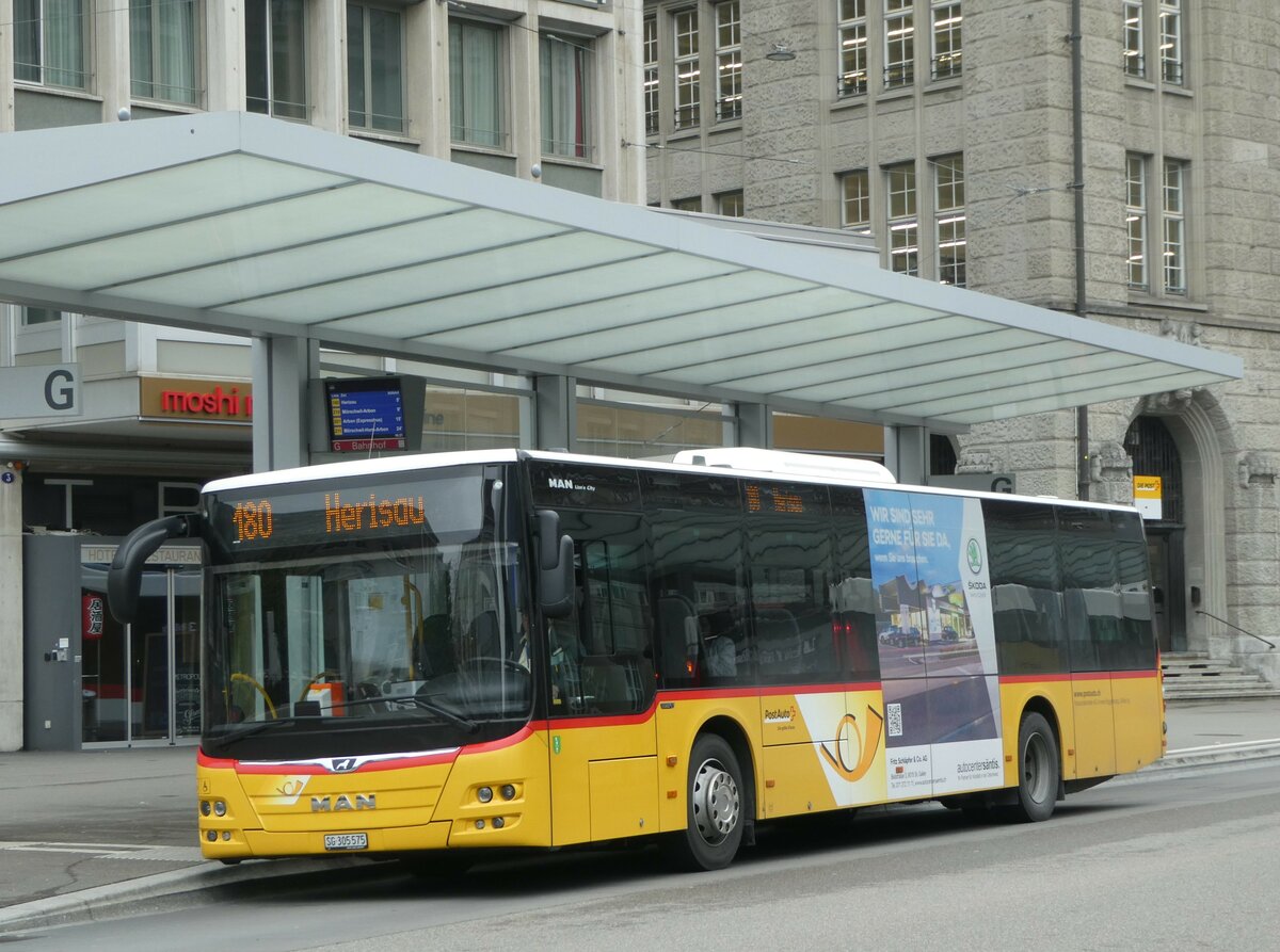 (250'051) - Postautobetriebe Unteres Toggenburg, L�tisburg - SG 305'575/PID 11'125 - MAN am 16. Mai 2023 beim Bahnhof St. Gallen