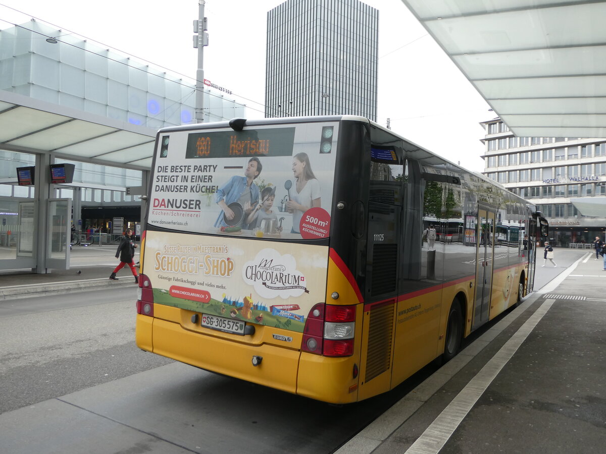 (250'052) - Postautobetriebe Unteres Toggenburg, L�tisburg - SG 305'575/PID 11'125 - MAN am 16. Mai 2023 beim Bahnhof St. Gallen