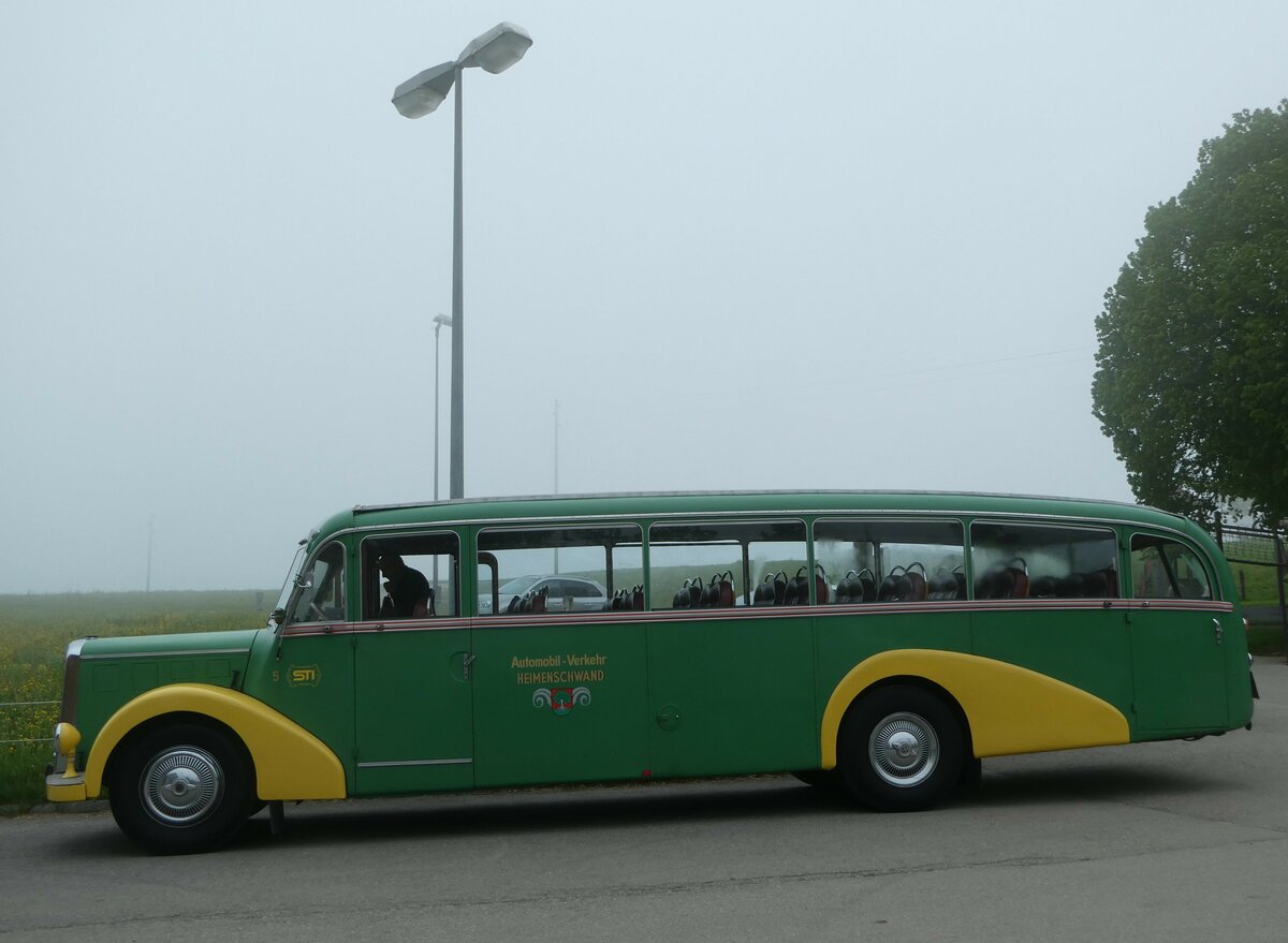 (250'402) - STI Thun - Nr. 15/BE 26'776 - Saurer/Gangloff (ex AvH Heimenschwand Nr. 5) am 24. Mai 2023 in Oberb�tschel, B�tschelegg