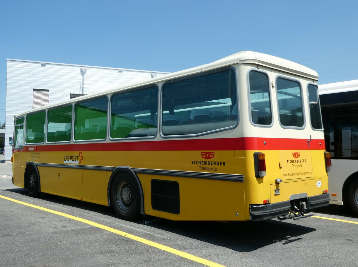 (250'704) - Eichenberger, B�singen - Saurer/R&J (ex Schlapp, Cottens; ex Ruklic, Schaffhausen; ex Heim, Flums; ex Frigg, Zernez; ex P 24'279) am 29. Mai 2023 in Kerzers, Interbus