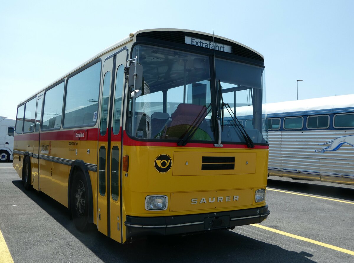 (250'705) - Eichenberger, B�singen - Saurer/R&J (ex Schlapp, Cottens; ex Ruklic, Schaffhausen; ex Heim, Flums; ex Frigg, Zernez; ex P 24'279) am 29. Mai 2023 in Kerzers, Interbus