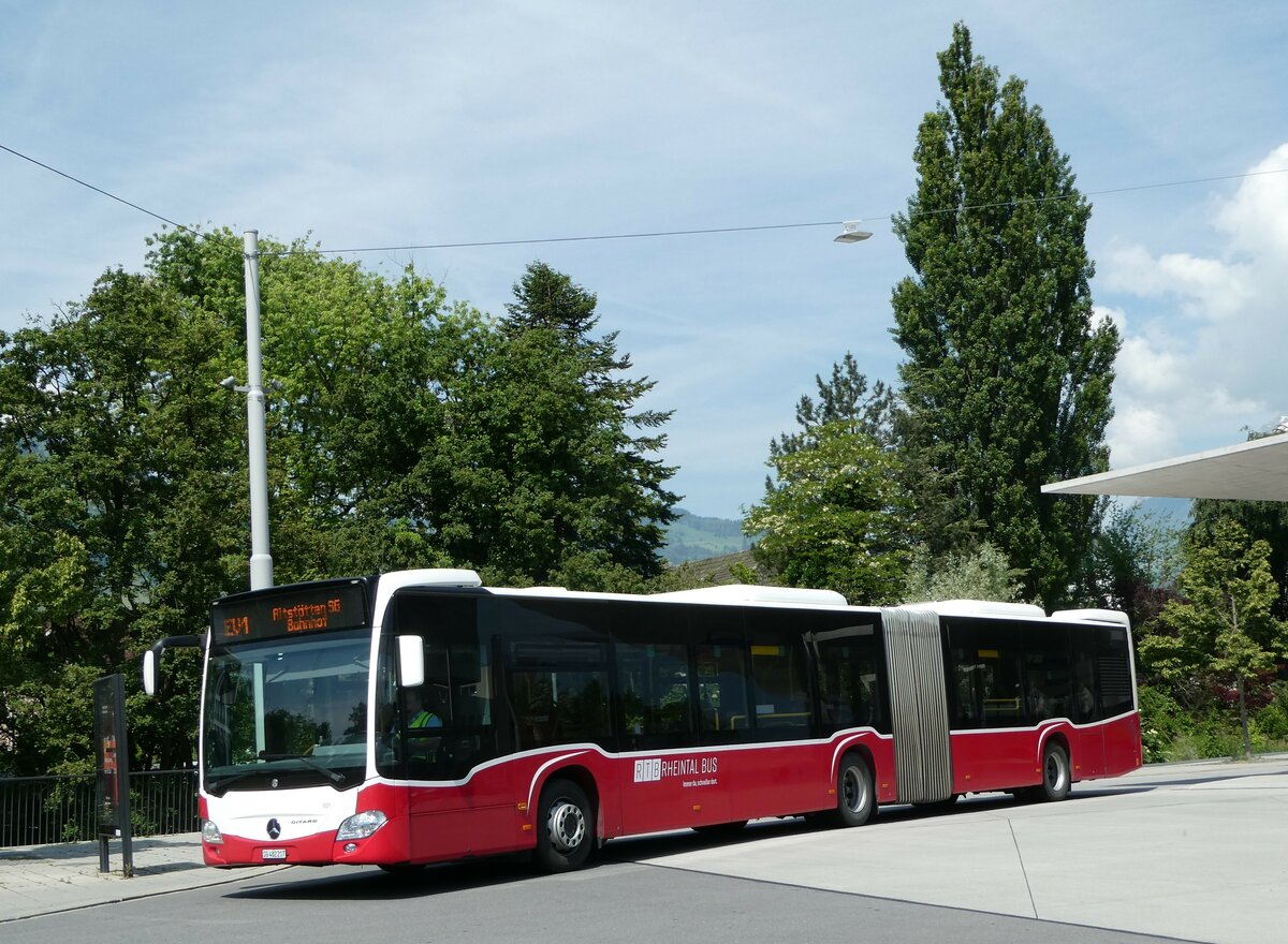 (250'772) - RTB Altst�tten - Nr. 921/SG 482'217 - Mercedes (ex Wiener Linien, A-Wien Nr. 8725) am 30. Mai 2023 beim Bahnhof Buchs