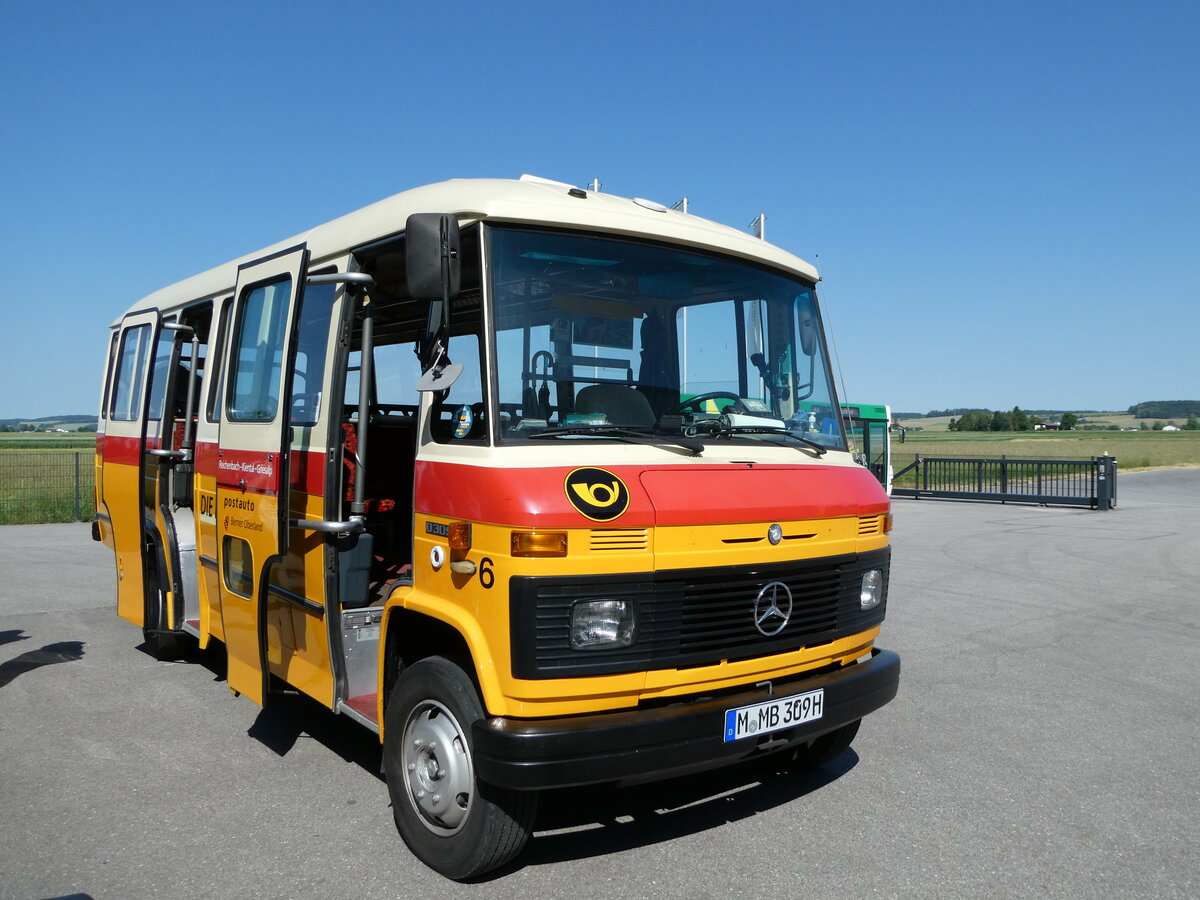 (250'930) - Hahn, M�nchen - Nr. 6/M-MB 309H - Mercedes (ex M�ller, CH-Ennetmoos Nr. 6; ex Portenier, CH-Adelboden Nr. 6/PID 492; ex Geiger, CH-Adelboden Nr. 6) am 4. Juni 2023 in Pilsting, Auw�rter Automobil-Park