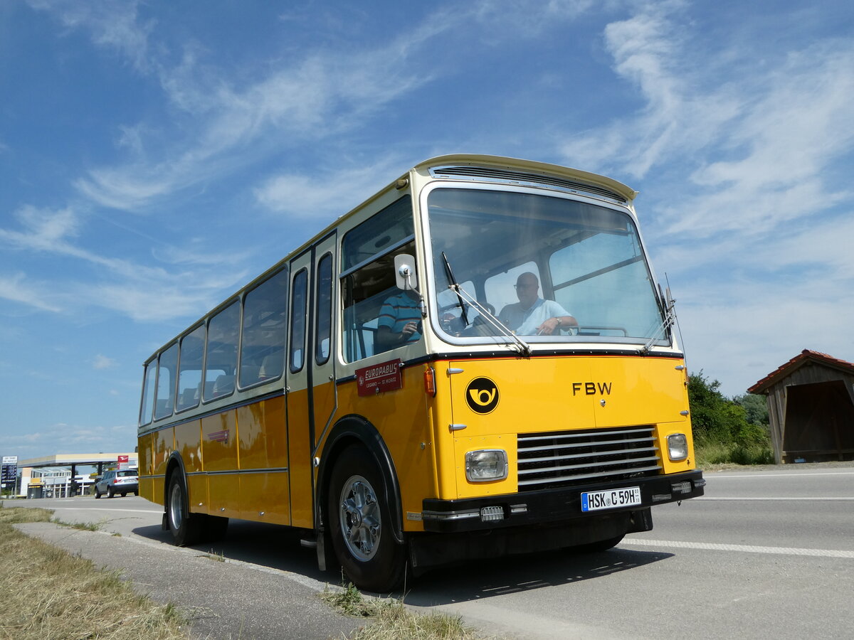 (251'023) - Hahn, M�nchen - HSK-C 59H - FBW/FHS (ex Michels, Schmallenberg; ex FRAM Drachten/NL Nr. 5; ex P 24'184) am 4. Juni 2023 in Goben, Tankstelle