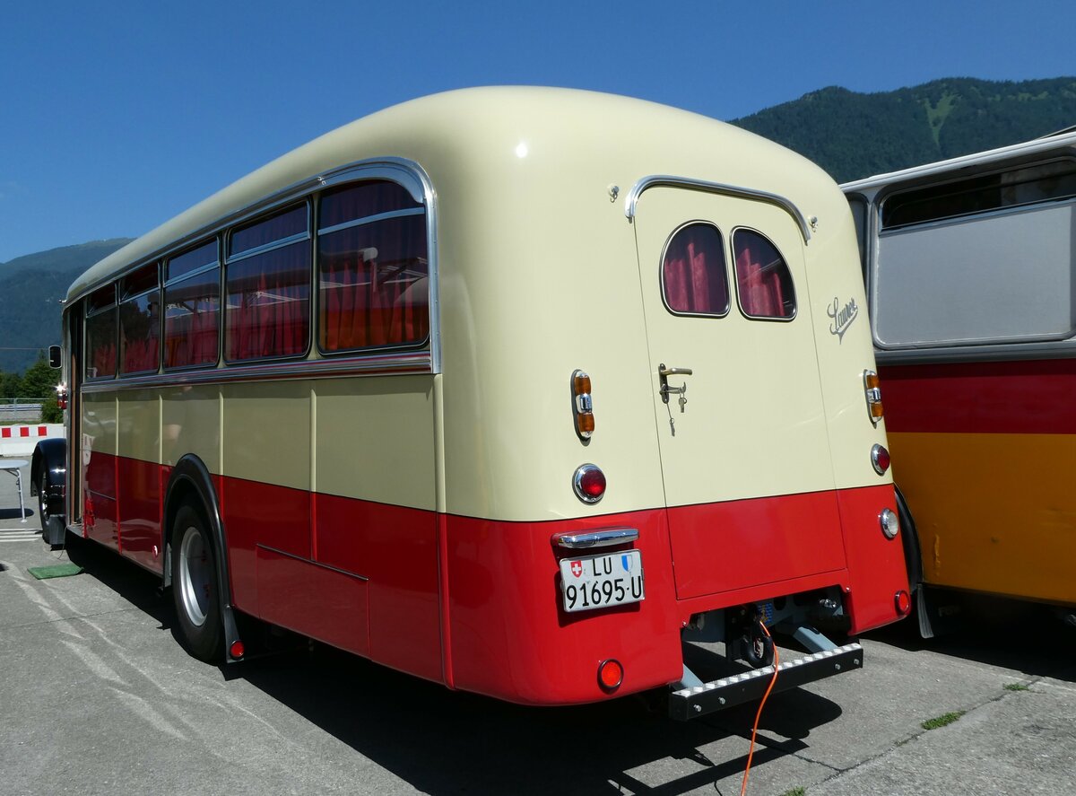 (251'927) - Imfeld, Sachseln - LU 91'695 U - Saurer/T�scher (ex L�tscher, Neuheim) am 24. Juni 2023 in Interlaken, Flugplatz