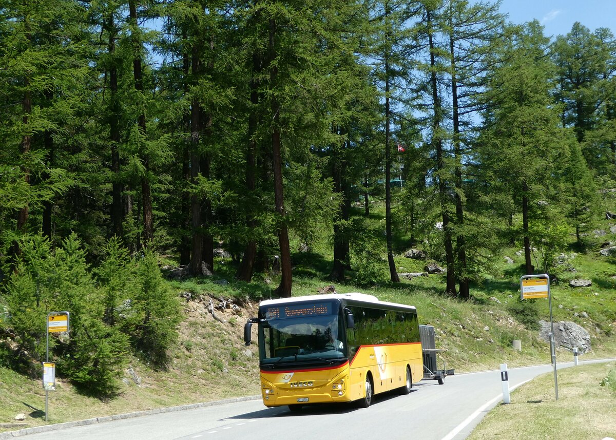 (252'105) - Jaggi, Kippel - Nr. 31/VS 10'714/PID 11'847 - Iveco am 26. Juni 2023 in Blatten (L�tschen), Langgletscher