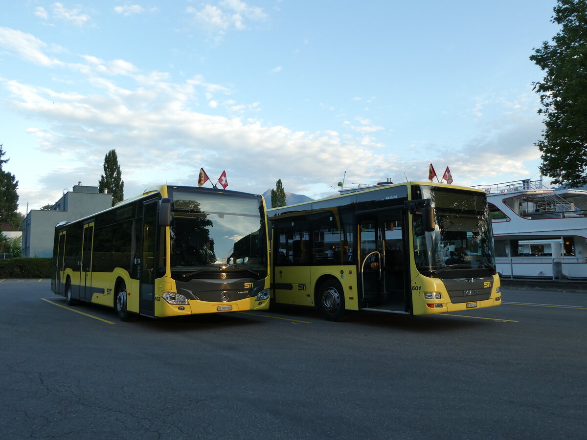 (253'264) - STI Thun - Nr. 502/BE 809'502 - Mercedes am 31. Juli 2023 bei der Schiffl�ndte Thun