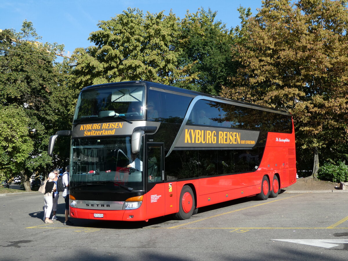 (253'896) - Kyburg Reisen, Effretikon - ZH 743'936 - Setra am 19. August 2023 in Z�rich, Sihlquai