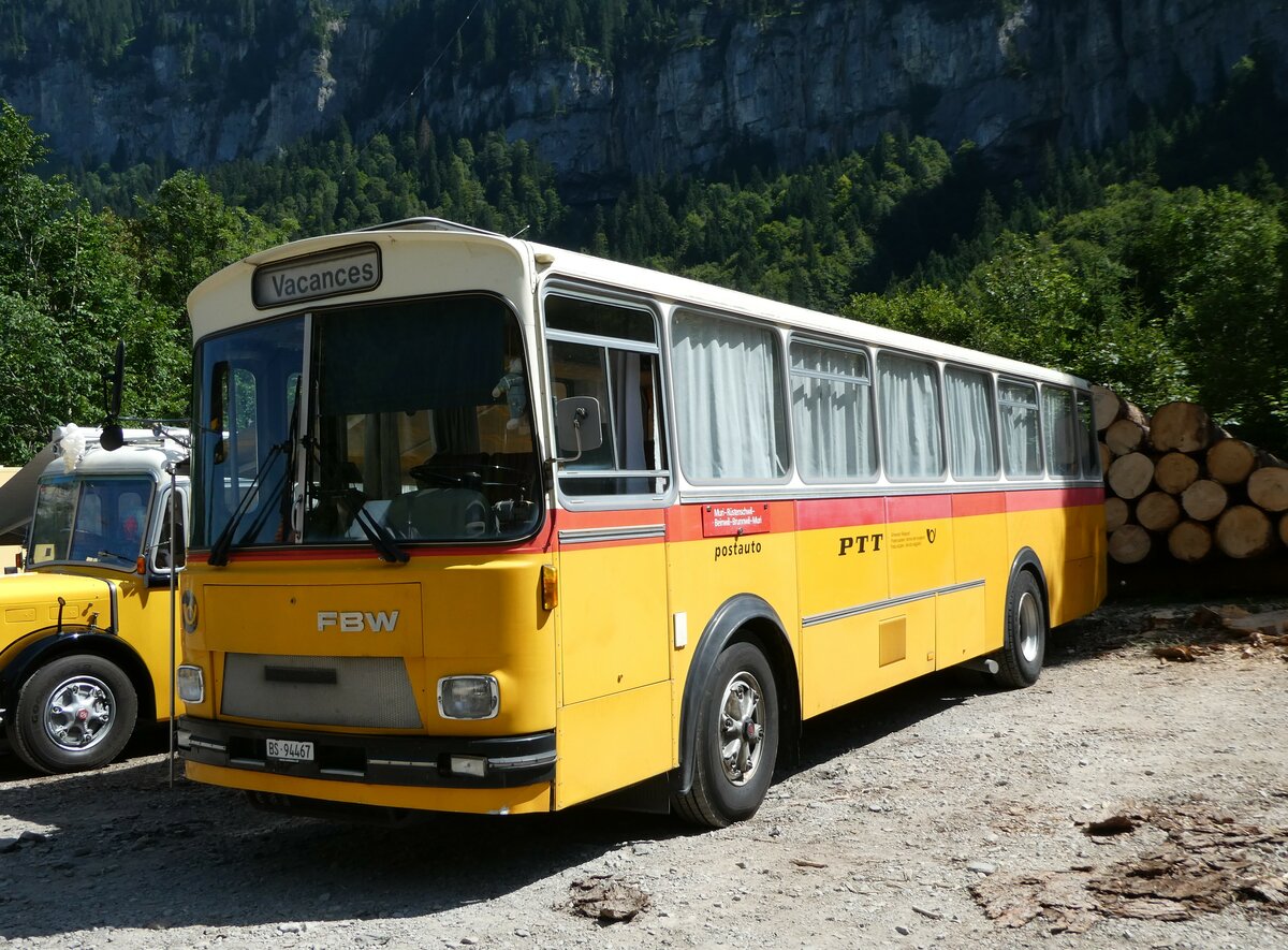 (253'939) - Jenzer, Basel - BS 94'467 - FBW/T�scher (ex N�f, ...; ex Villiger, Beinwil) am 19. August 2023 in Hoch-Ybrig, Talstation Weglosen
