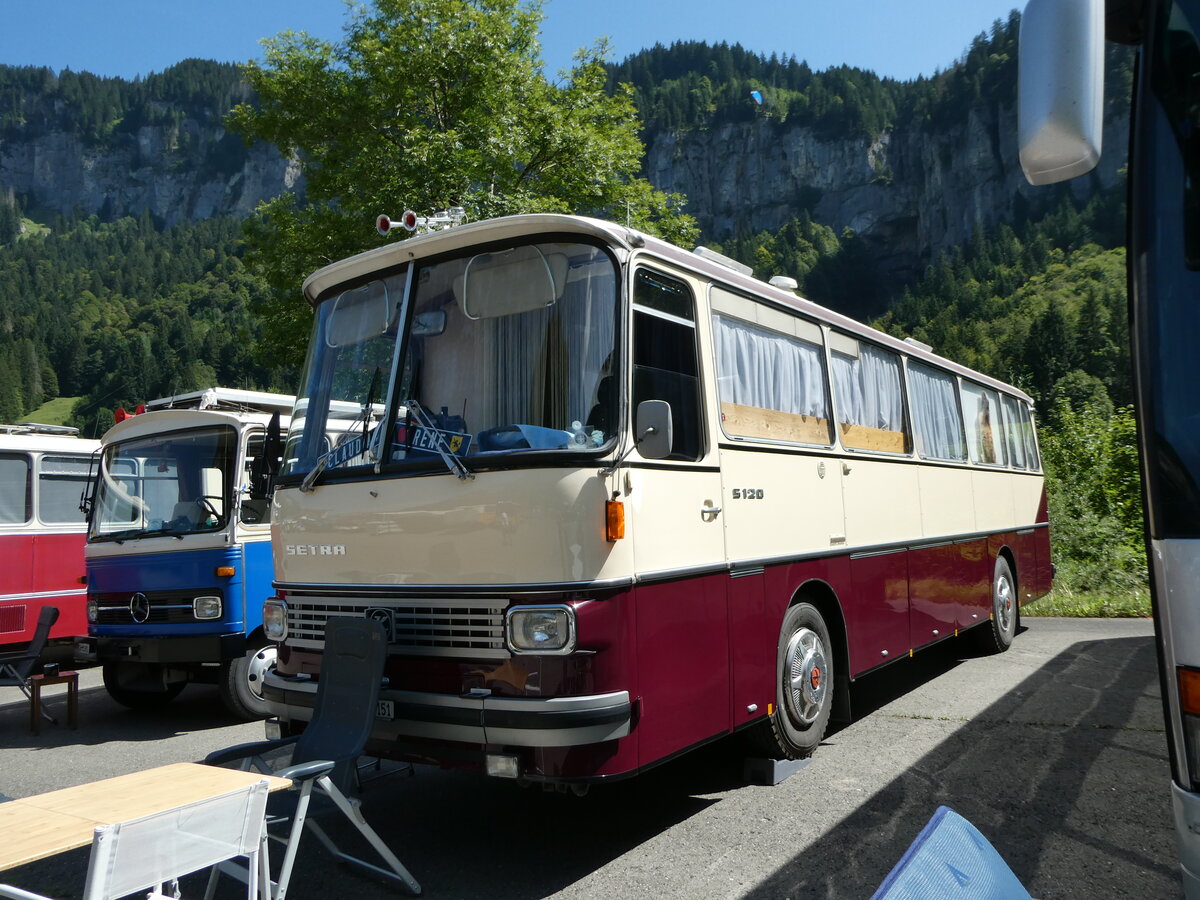 (253'951) - Z�ger, Beggingen - SH 27'151 - Setra (ex Br�ngger, Elsau) am 19. August 2023 in Hoch-Ybrig, Talstation Weglosen