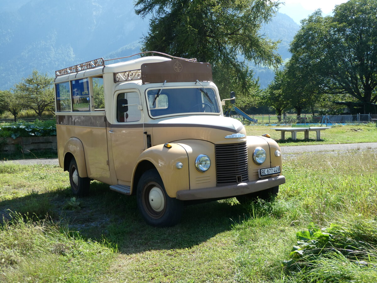 (254'111) - Balmer, Matten - BE 877'449 - Commer (ex M�der, Meiringen) am 21. August 2023 in Wilderswil, Oberland Shopping
