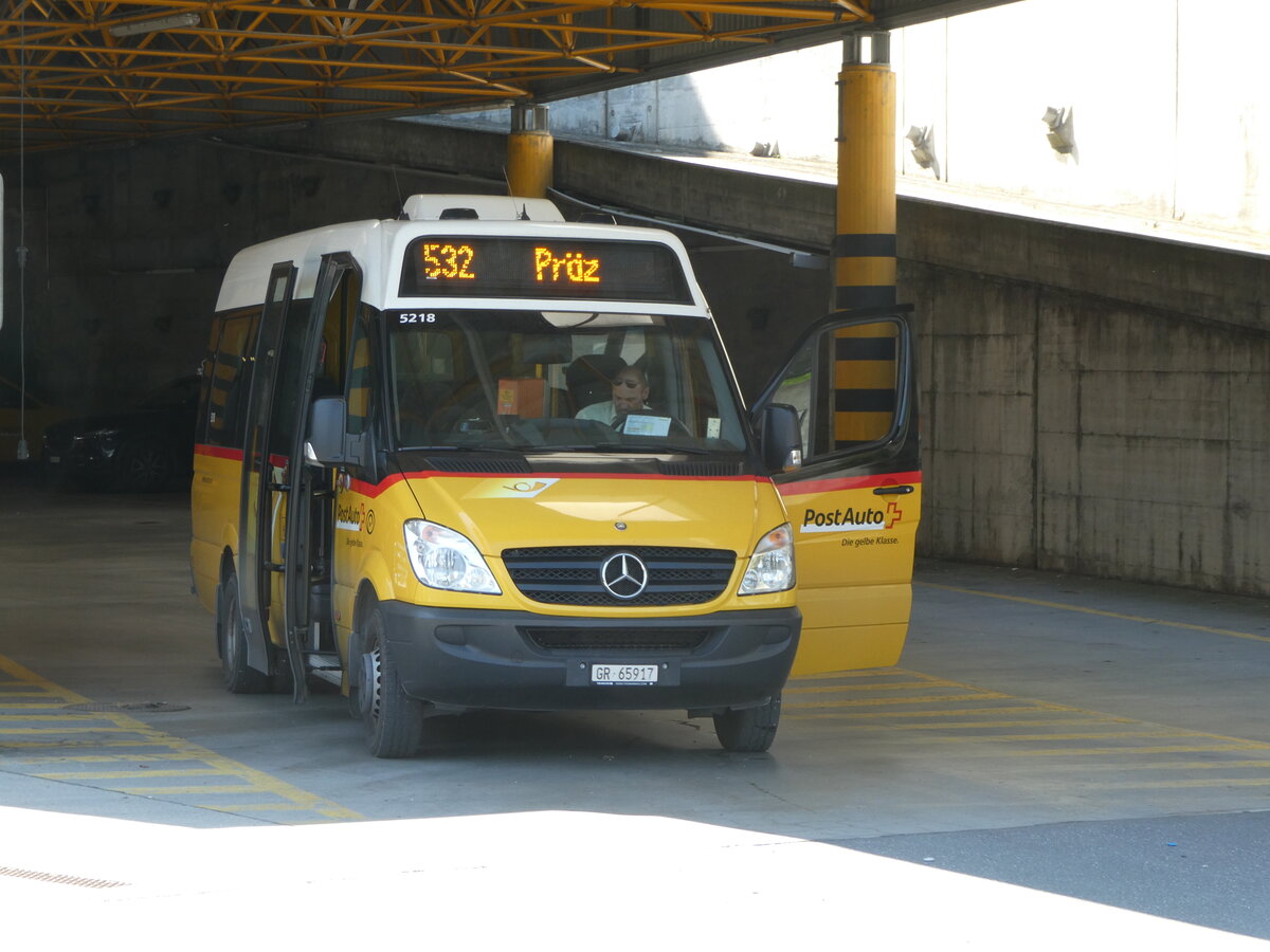 (254'900) - PostAuto Graub�nden - GR 65'917/PID 5218 - Mercedes (ex PostAuto Ostschweiz; ex Postautobetriebe Unteres Toggenburg, L�tisburg) am 8. September 2023 in Thusis, Postautostation